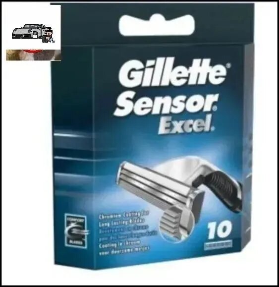 Сменные кассеты для бритья Sensor Excel, 10 шт, подходит для всех бритв линейки Sensor