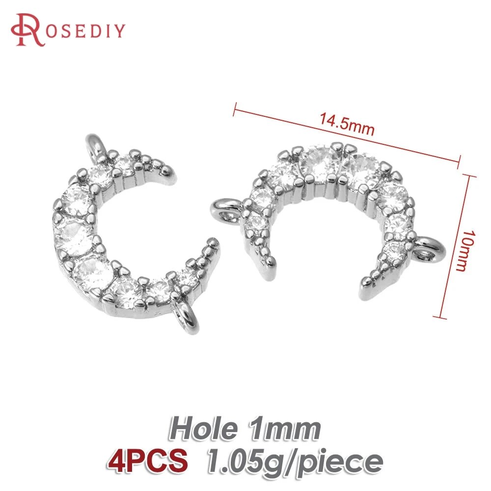 Подвески из латуни с цирконом Rosediy