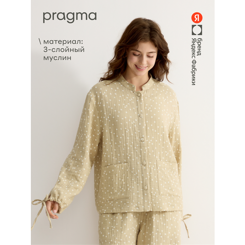 фото Рубашка pragma, размер l, бежевый