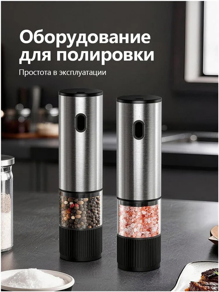 Премиум набор из 2 электрических мельниц для специй