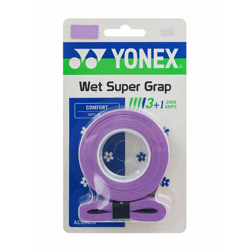 фото Обмотка для ручки yonex overgrip ac994cr wet super grap x4, purple