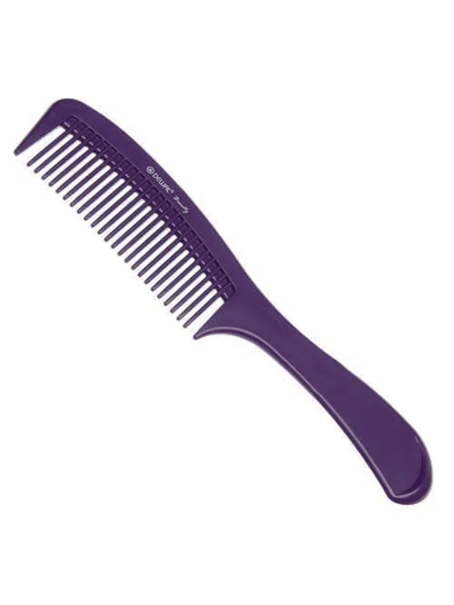 Расческа с ручкой dewal beauty пластик фиолетовая 22 см