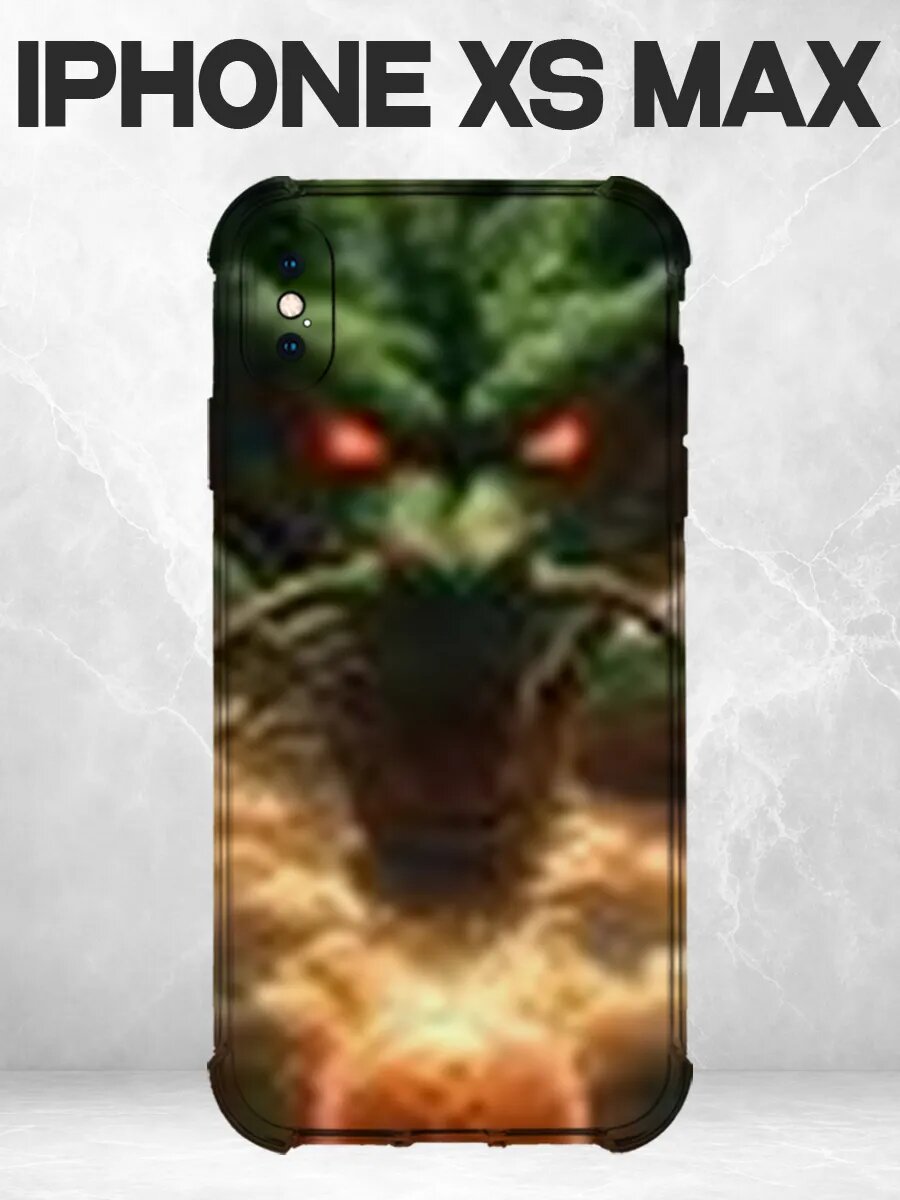 Чехол на iPhone XS Max с принтом Змея с огненными глазами