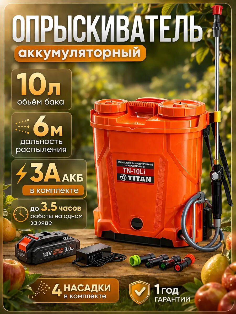 Опрыскиватель переносной аккумуляторный 10л
