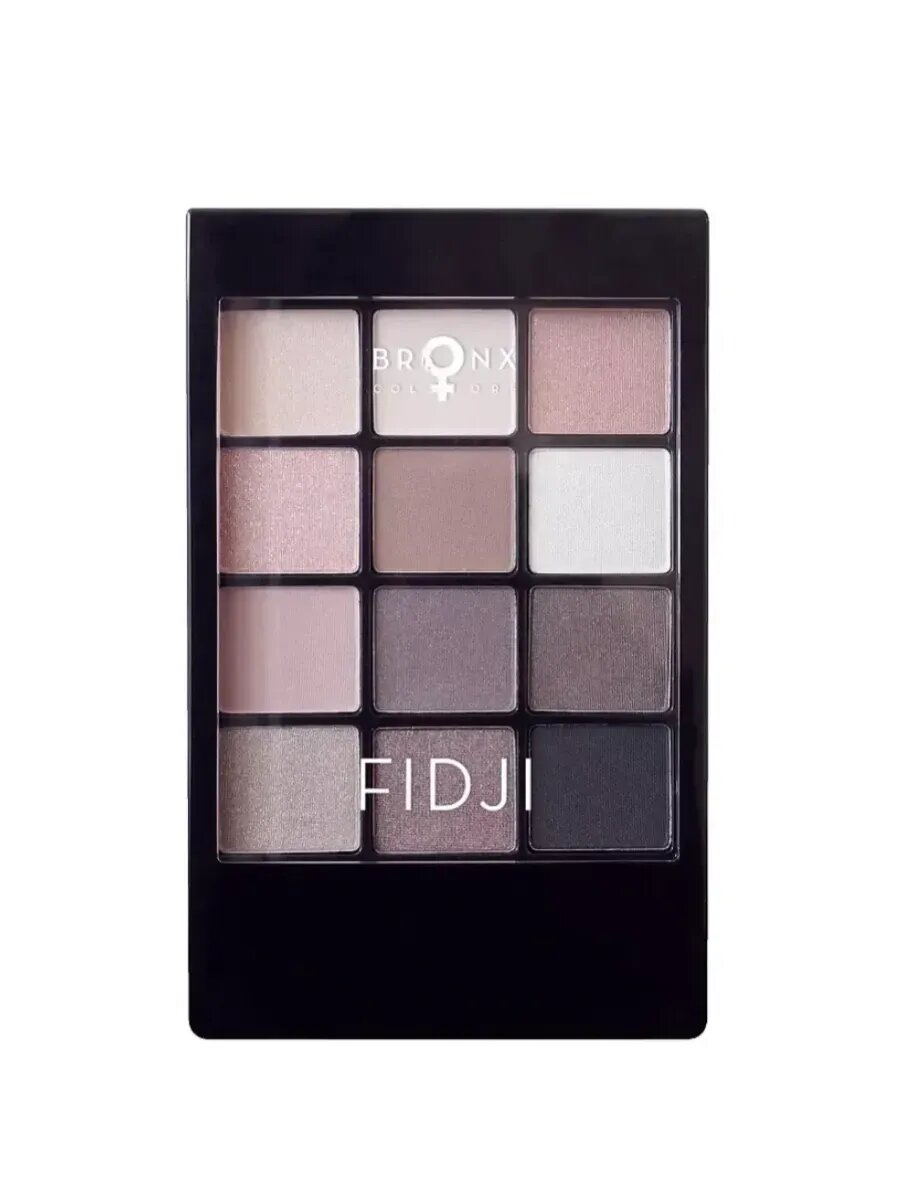 BRONX COLORS Палетка теней для век Fidji, 12 оттенков, 12 г