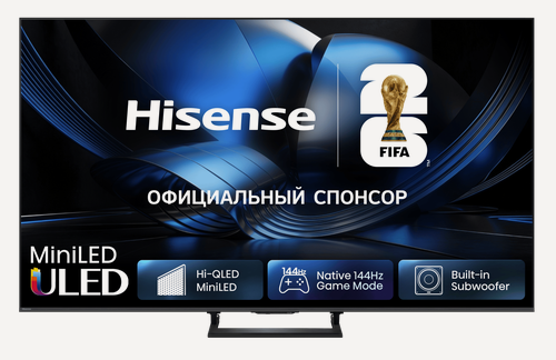 Изображение товара 85" Телевизор HISENSE 85U7S 144 Гц, 4K Ultra HD (3840x2180), Hi-QLED MiniLED, тонкий корпус Unibody Slim, релиз 2026