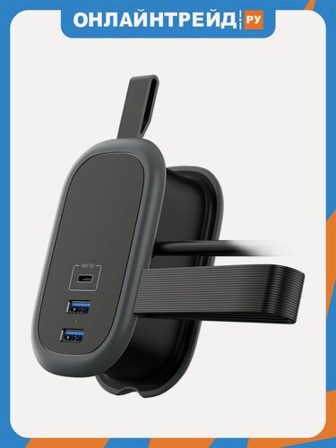 Изображение товара Переносной удлинитель Cablexpert Exnovo mini 1 розетка, 16А, 1xType-C PD, 20Вт, 2хUSB QC, 1.13м, черный (EXN-1-CU2-B-1.13)