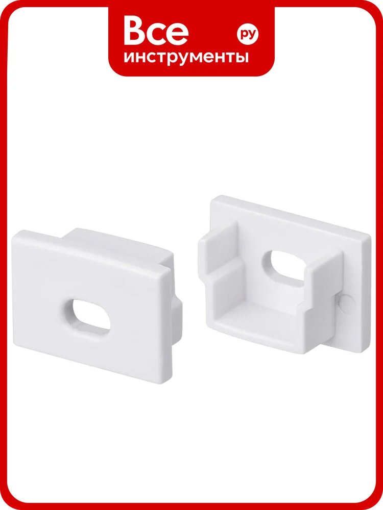 Заглушка Arlight ARH-DECORE-S12-LINE-EDGE с отверстием 0 23896, белый пластик, предназначена для профильных систем