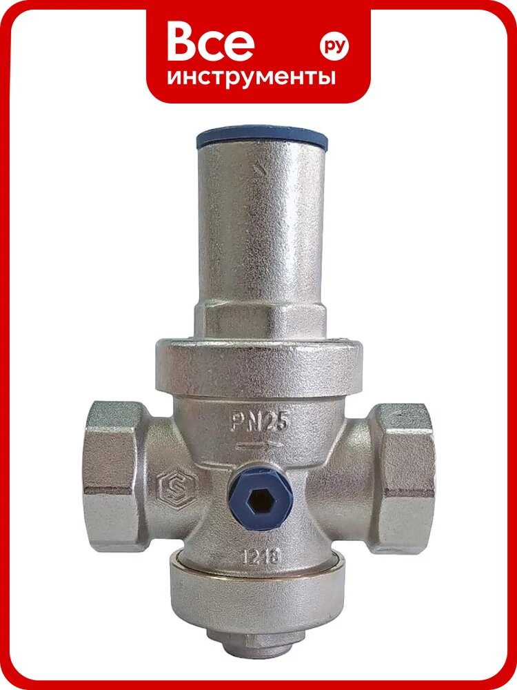 Редуктор давления STOUT PN25 вн/вн 1/2, с выходом под манометр SVS-1008-000015 RG008UB794C5A1, поршневой латунный