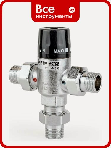 Изображение товара Термостатический смесительный клапан PROFACTOR 25_55С 1/2 PF RVM 395.15, латунный корпус, резьбовое соединение