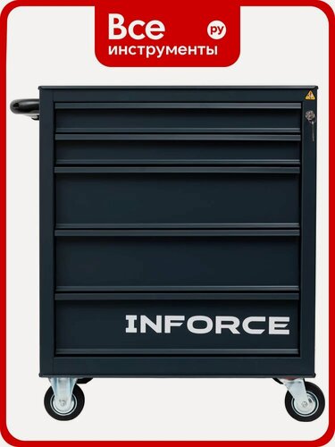 Изображение товара Инструментальная тележка Inforce 5 ящиков, габариты без упаковки 745х465х825мм 06-01-14