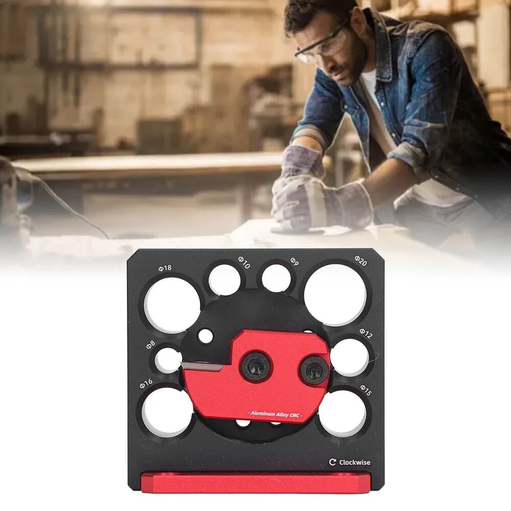 Регулируемая электрическая дрель из алюминиевого сплава с отверстиями для фрезерования круглого стержня из цельного дерева