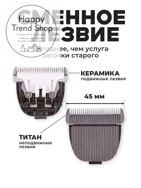 Сменный ножевой блок для машинки для стрижки животных Булка