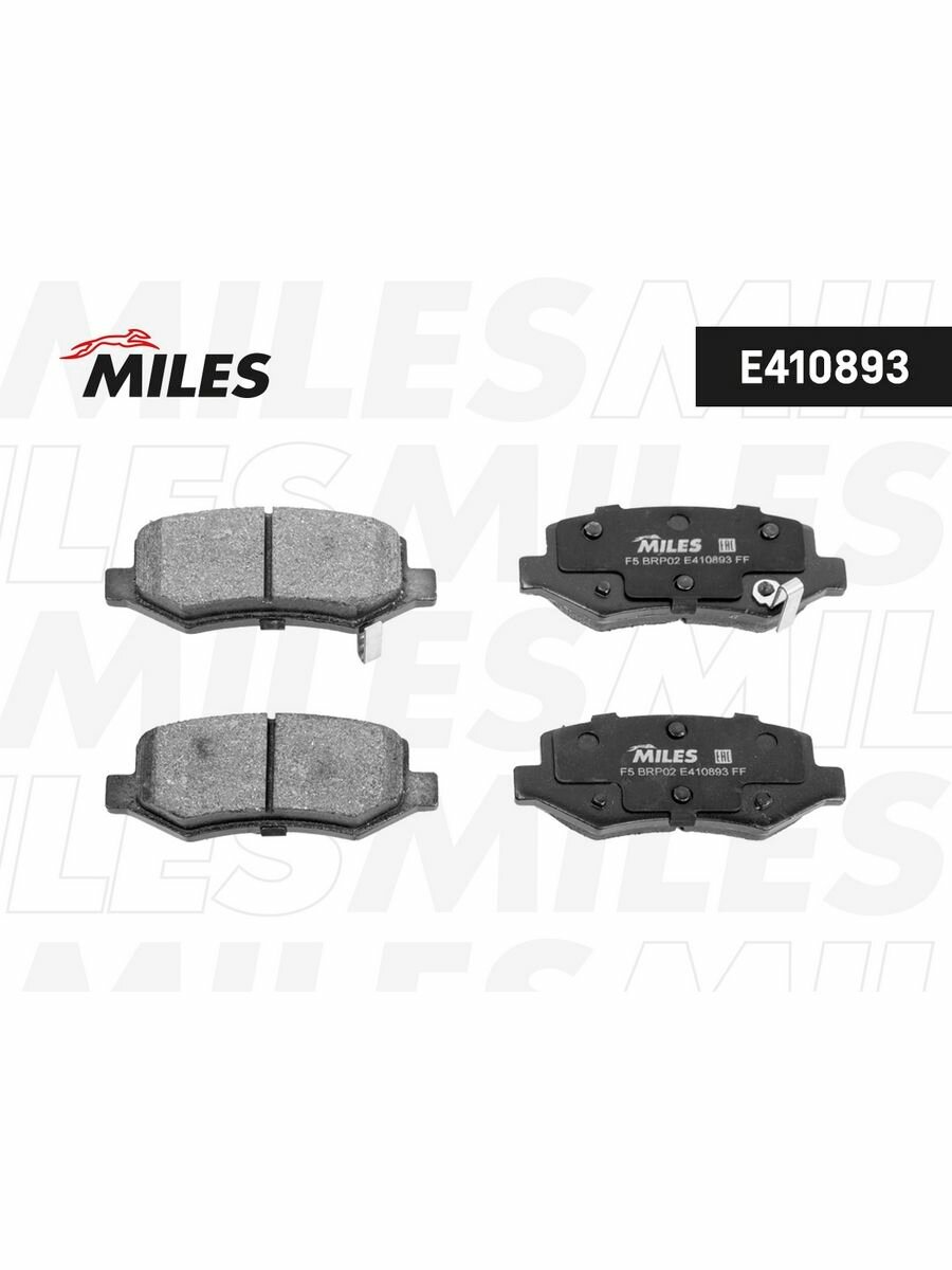 Колодки тормозные дисковые задние для а/м FAW Besturn X40 / Фав, MILES E410893