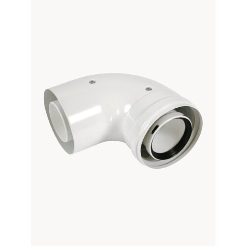 фото Коаксиальный отвод baxi 87°, d 80/125, для конденсационных котлов бытовой серии для увеличения максимальной длины до 25 м