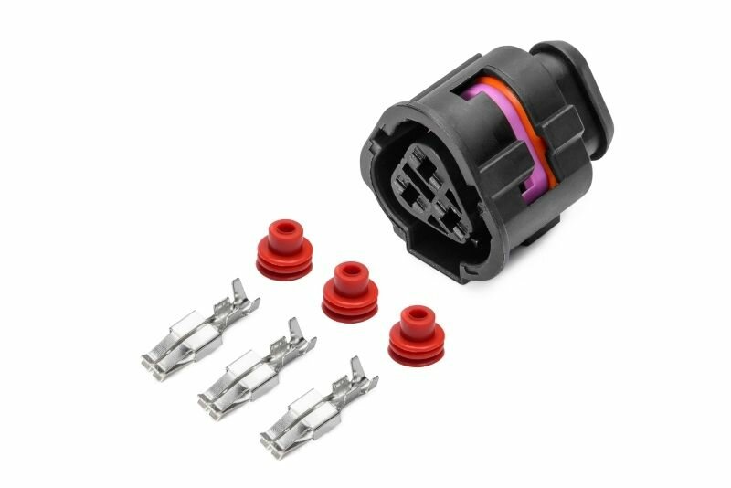 Разъем 1J0973203 (3pin) 3 контакта вентилятора охлаждения ДВС для Audi (Cargen)