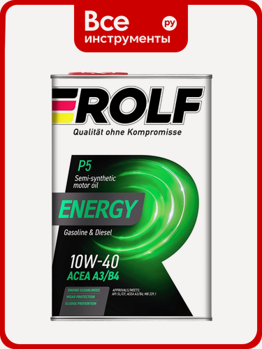 Изображение товара Моторное масло Rolf Масло Energy 10W-40 SL/CF 4 л 322227