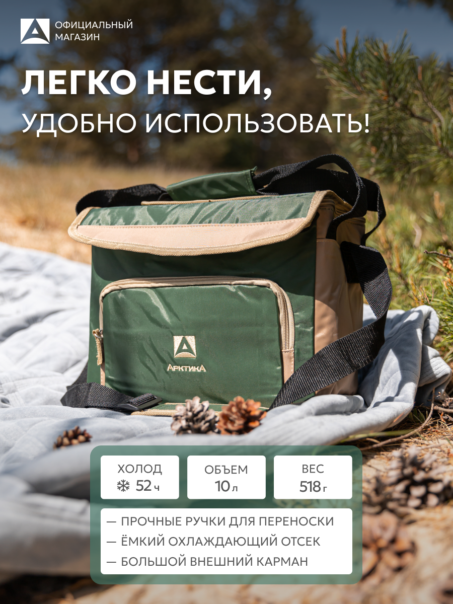 Сумка холодильник 10л дорожная в машину/термосумка Арктика 3000
