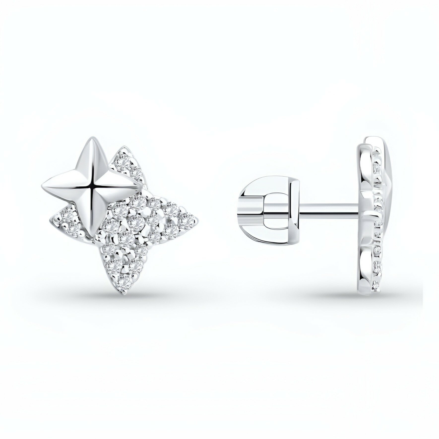 Серьги Яхонт, серебро, 925 проба, фианит