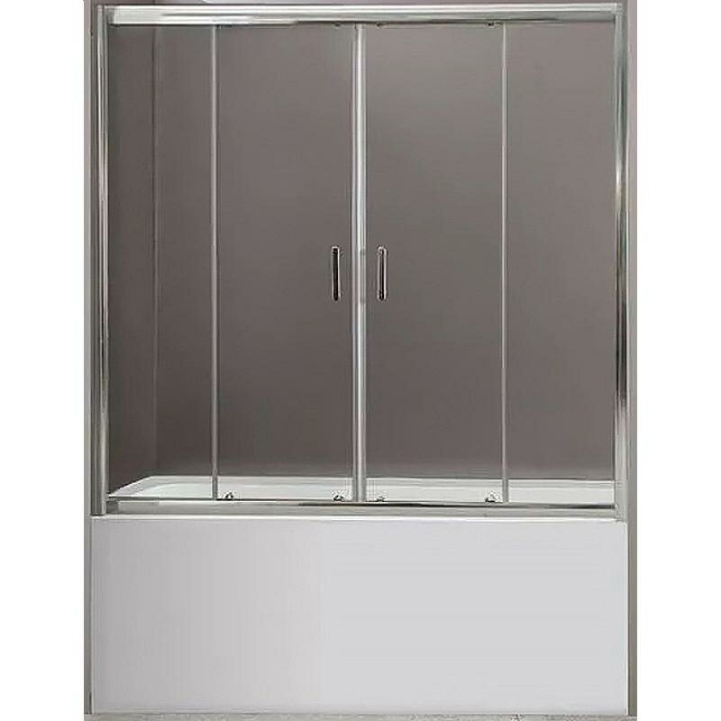 Шторка на ванну BelBagno Uno 170 UNO-VF-2-170 145-C-Cr профиль Хром стекло прозрачное