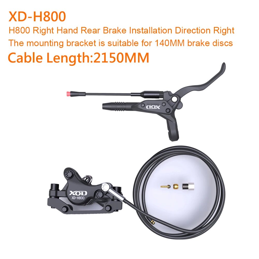 Гидравлический тормоз XOD H880 для электроскутера KUKirin Черный, H800 R hand Rear
