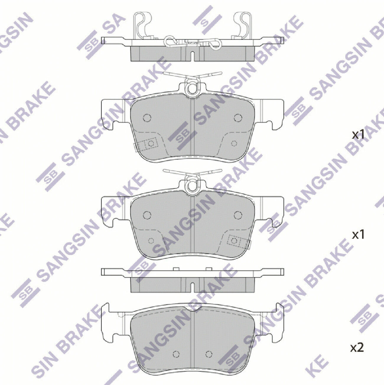 Колодки тормозные дисковые SANGSIN SP4127