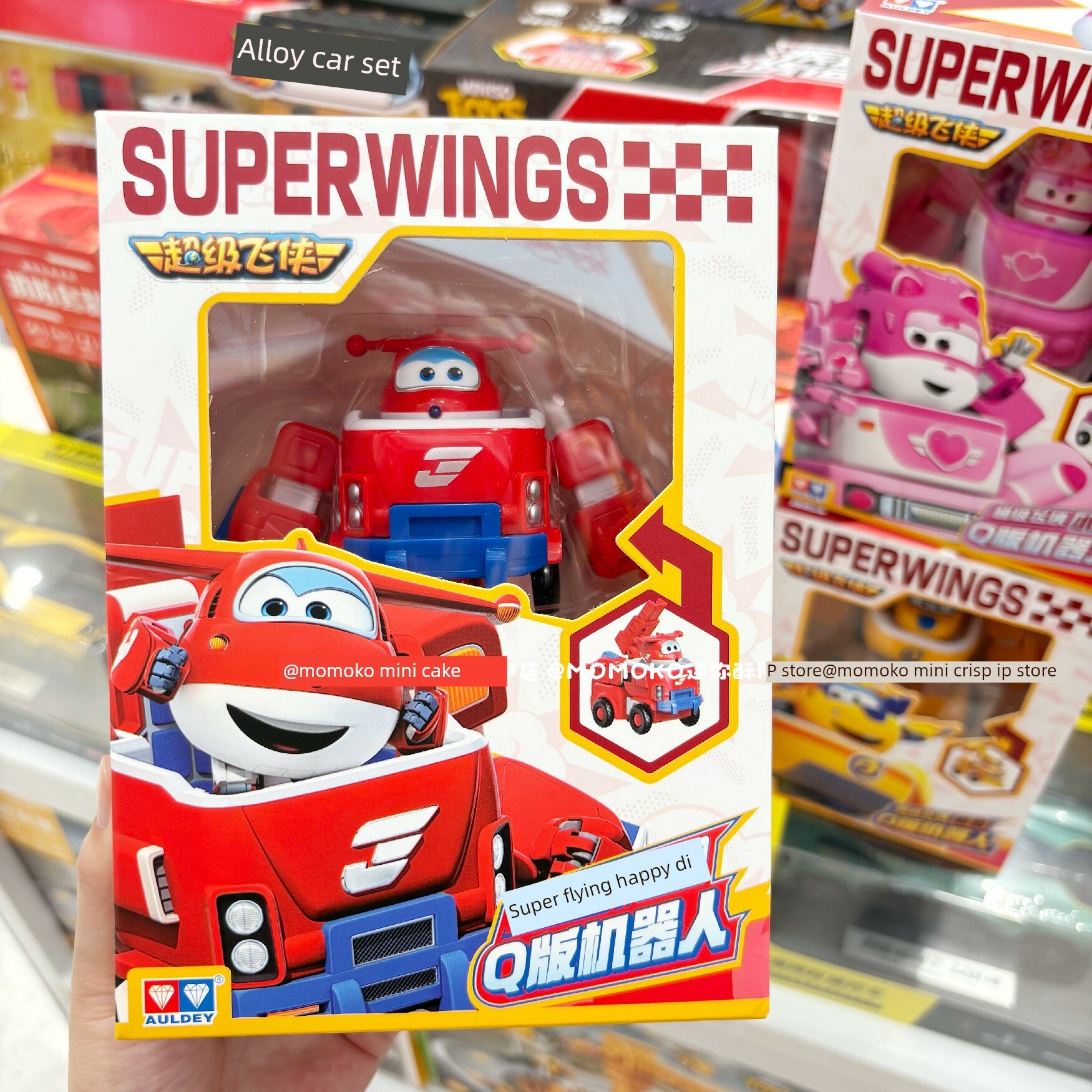 Оригинальная игрушка-трансформер Miniso Super Wings Q-версия робот Джетт коллекционная фигурка для детей
