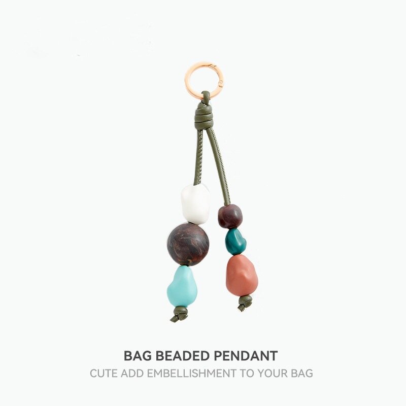 Бусинный брелок для сумки Longchamp Le Pliage Xtra Аксессуар 65 см Цвет Ель Зеленый С Золотой Пряжкой