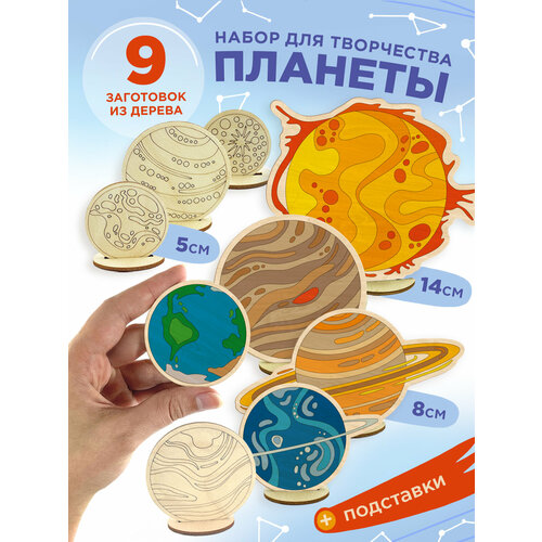 фото Раскраска деревянная планеты nobikum