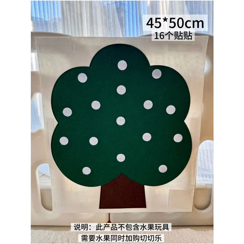DIY Маленькая фетровая елка для детей, 45×50 см, толщина 4 мм, обучающая игра Монтессори