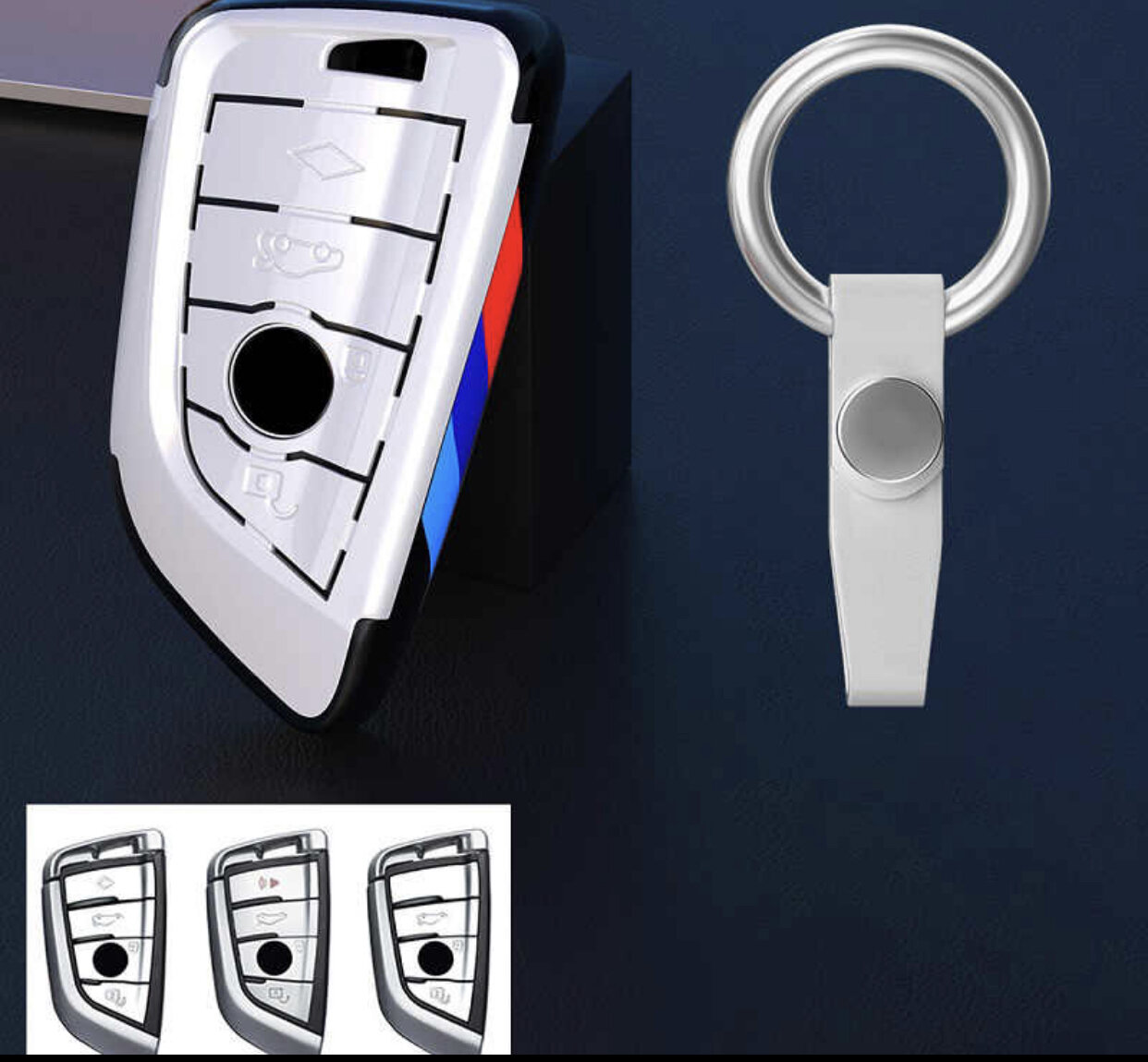 Чехол на ключ BMW / БМВ G-серии white