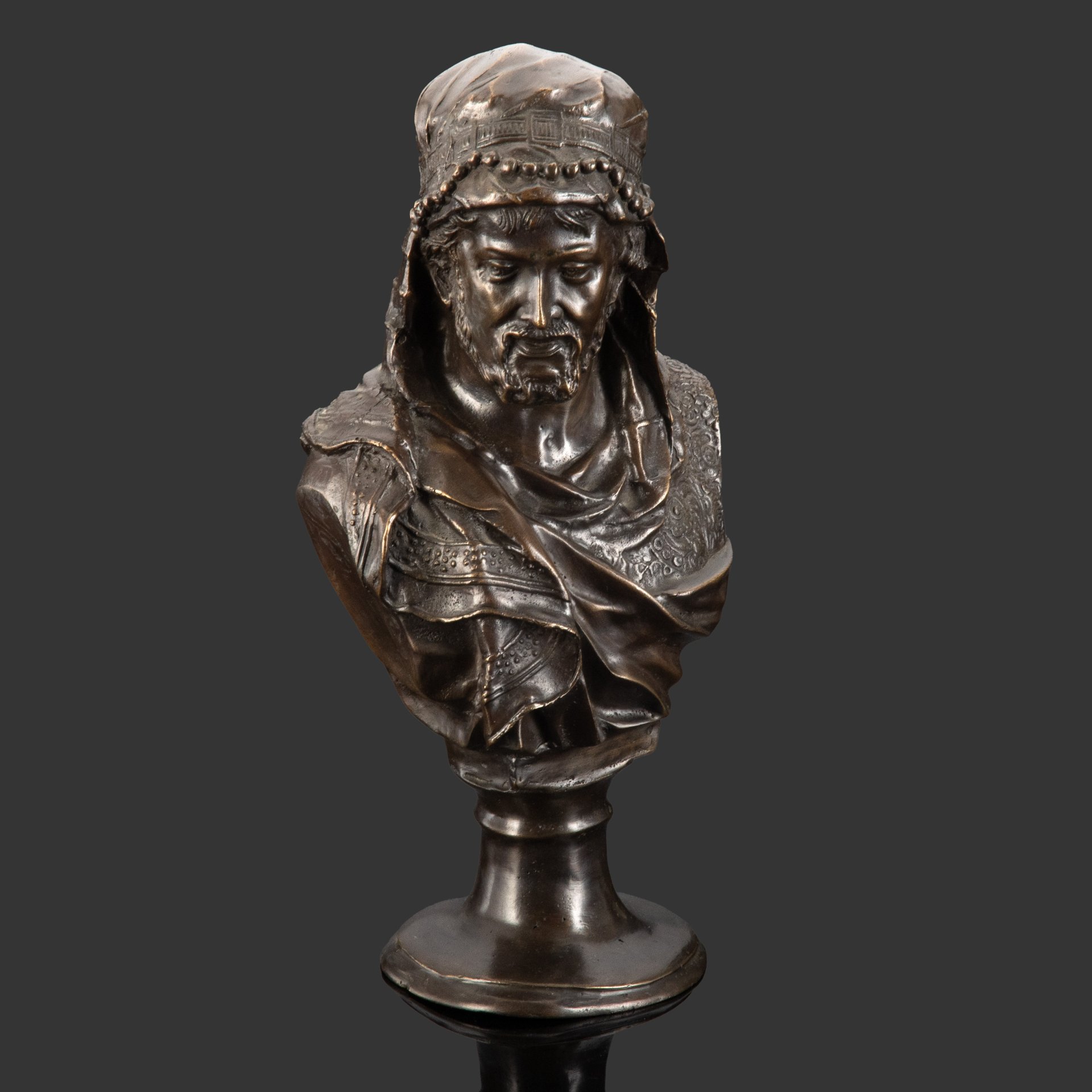Бюст "Араб", скульптор Johannes Böse (1856-1917 гг.), бронза, литье, Западная Европа, 1920-1950 гг.