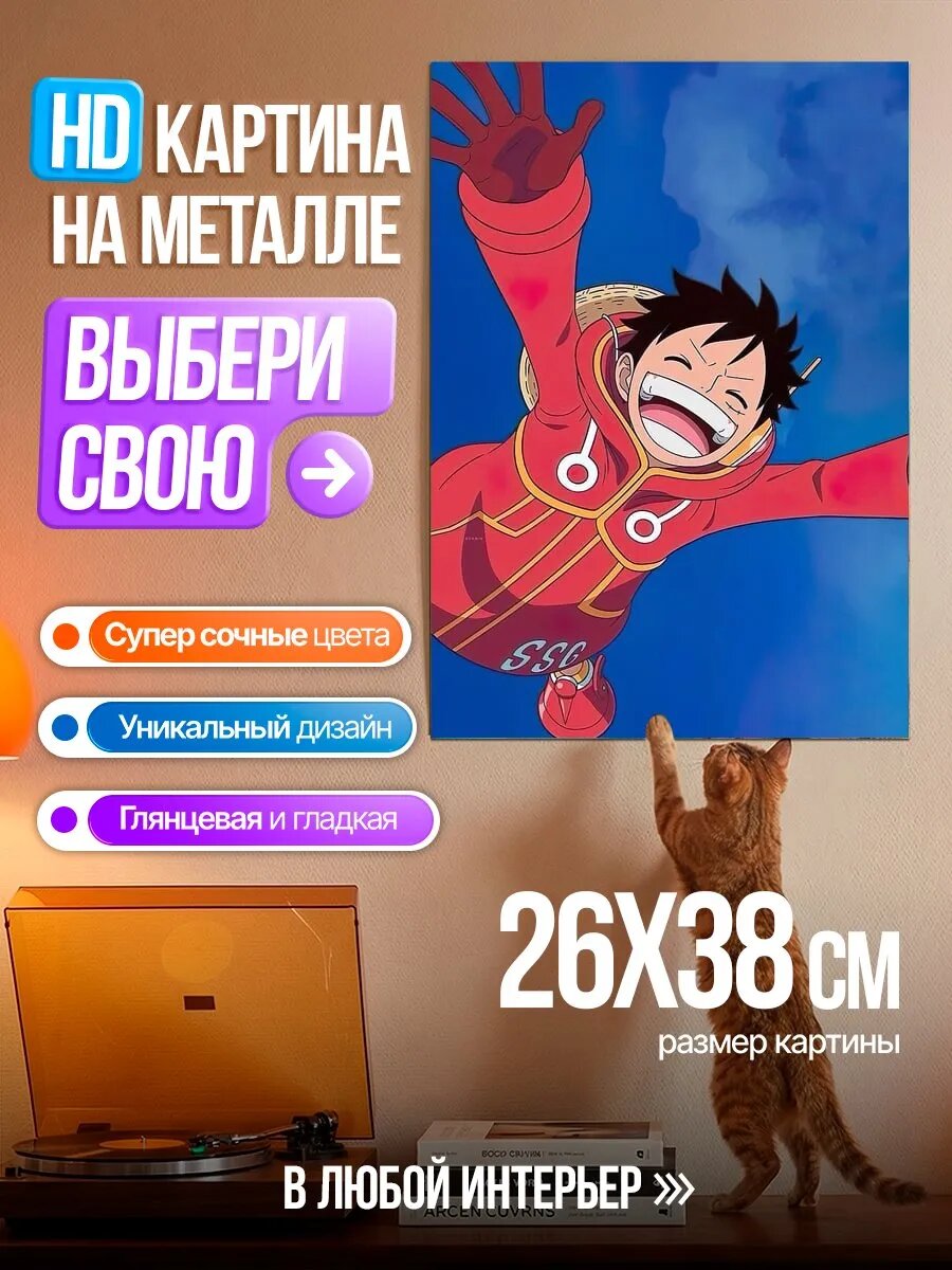 Картина на HD металле Персонаж Луффи