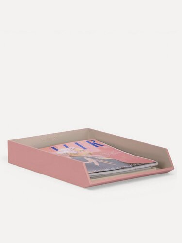 Изображение товара Лоток/органайзер для бумаг COROBICO A42 горизонтальный, дерево, цвет розовый