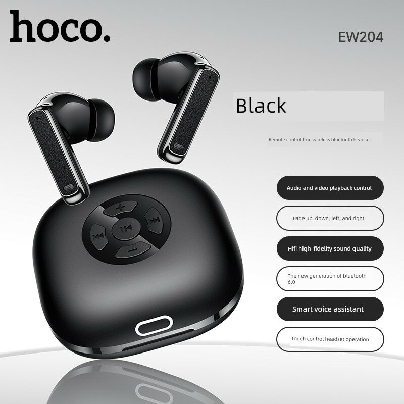 Беспроводные наушники True Wireless с дистанционным управлением, черные, длительный срок службы батареи для