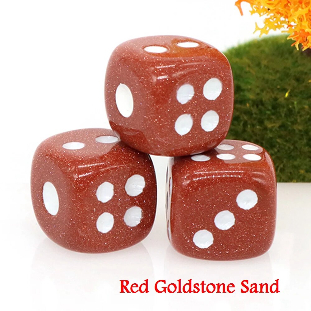 Игральные кости Red Goldstone Sand, 16 мм, 50PC