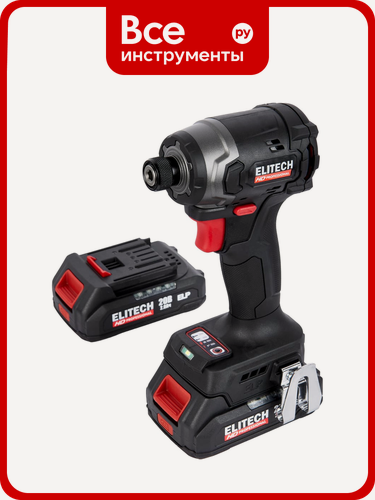 Изображение товара Винтоверт аккумуляторный ударный Elitech CS 2003SL, 20 В, 260 Нм, BL, 2x2 Ач HD 205732