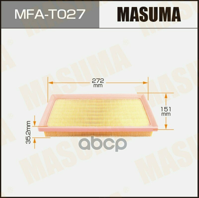 Фильтр воздушный! Toyota Camry/C-HR Masuma арт. MFA-T027