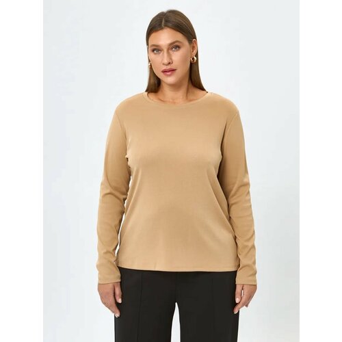 фото Лонгслив maxroses, размер 50, , beige