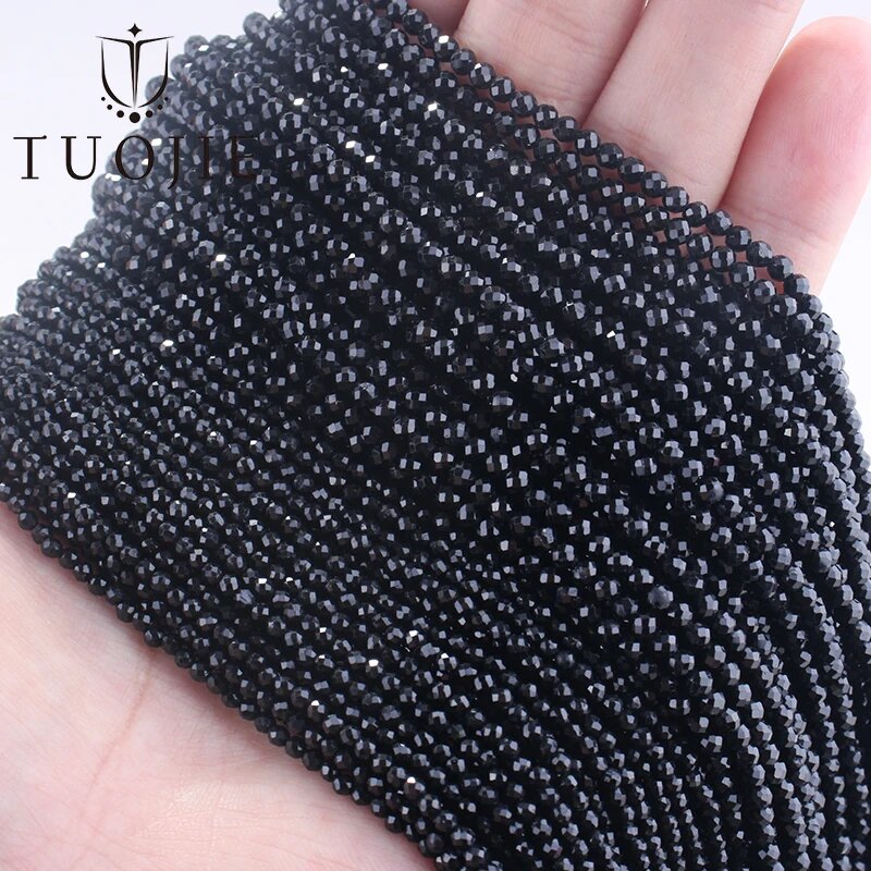 Бусины из авантюрина TUO JIE 2/3/4 мм 4-4.5mm(85pcs), 24Black tourmaline