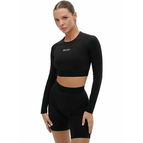 фото Лонгслив спортивный rank studio long sleeve, размер xs, , черный
