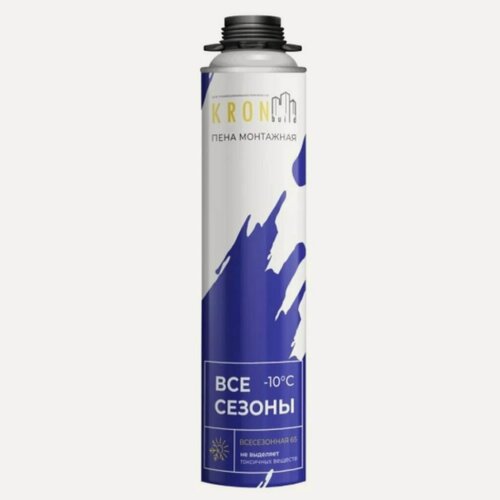Изображение товара Пена монтажная профессиональная Kronbuild всесезонная 65 л, 850 мл, 850 г, для пистолета, FAS65/FAS650