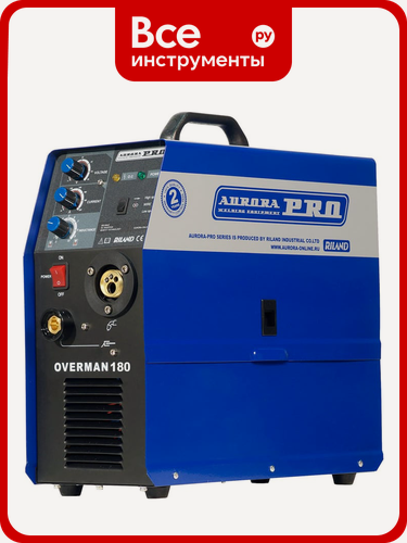 Изображение товара Инверторный сварочный полуавтомат Aurora PRO OVERMAN 180 Mosfet 10041, Скорость подачи проволоки составляет