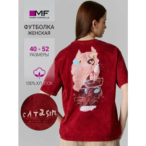 фото Футболка mark formelle для женщин, размер 152/158-80-86, красный