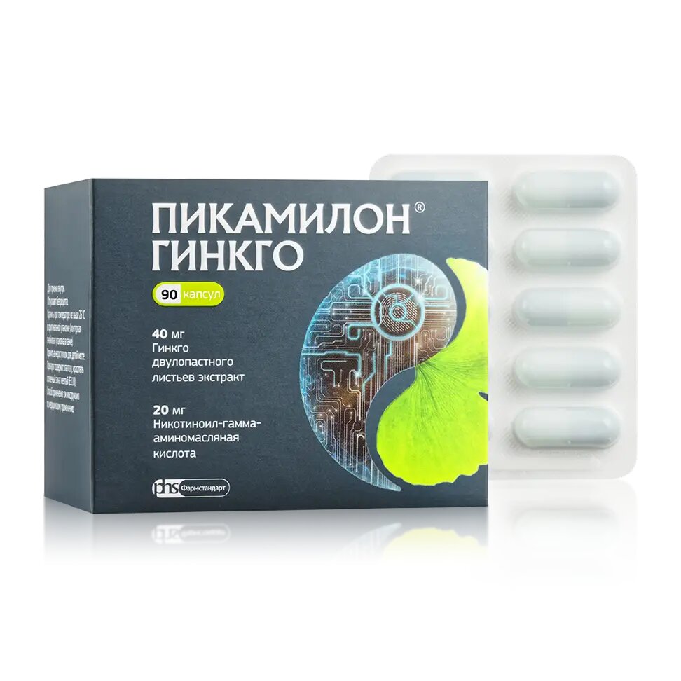 Пикамилон Гинкго капсулы 40 мг+20 мг 90 шт