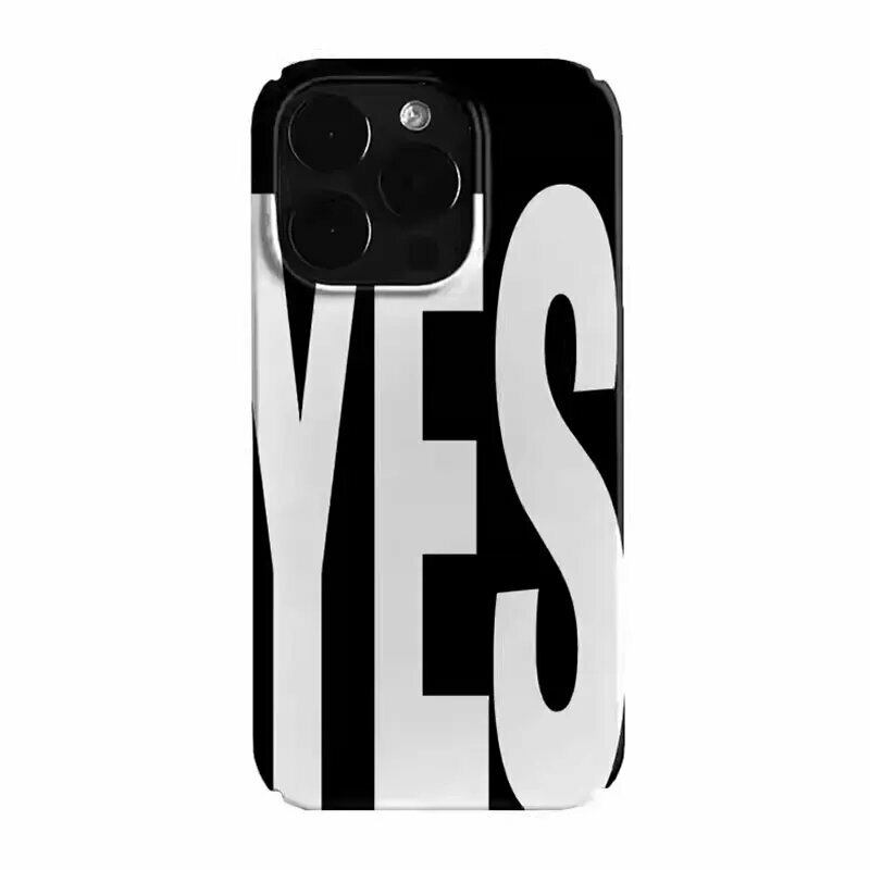 Черно-белый Чехол Для Телефона С Надписью «YES» Для iPhone 17 Air/16/15/14/13/12/11/8/7 iPhone17 Pro