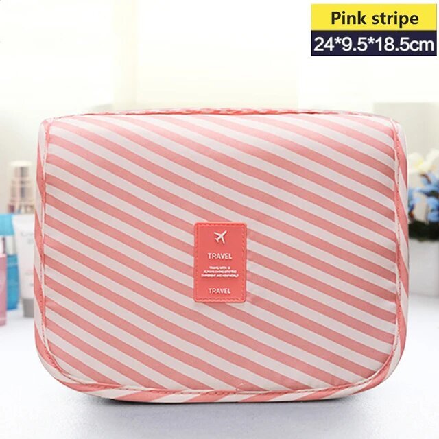 Водонепроницаемая подвесная сумка для туалетных принадлежностей Totidy Розовый, Pink Stripe
