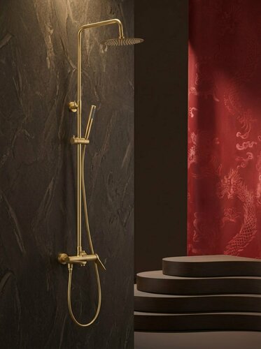 Изображение товара Душевая система ESKO ST1425SHA Gold со смесителем, цвет золото