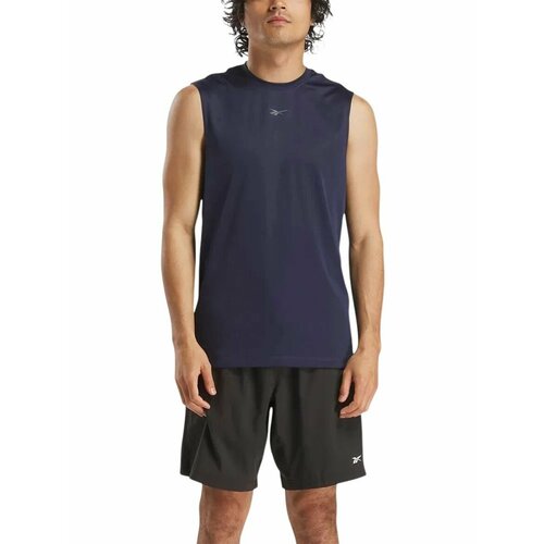 фото Майка спортивная reebok identity train slvls tech tee, размер m, синий