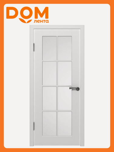 Изображение товара Межкомнатная дверь "Порта", остекленная, белая, 80x200 см